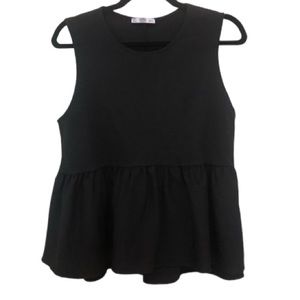 Zara Ruffle Bottom Sleeveless Top